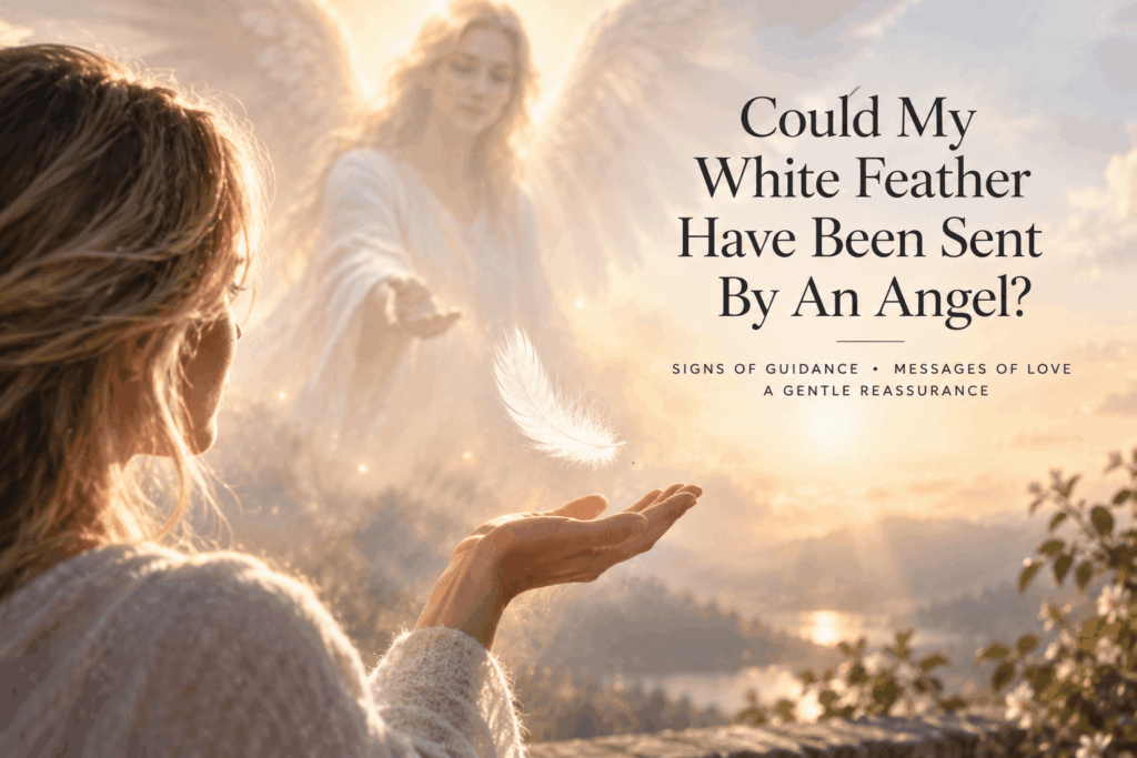 Woman wondering if the white feather she has found could be from an angel